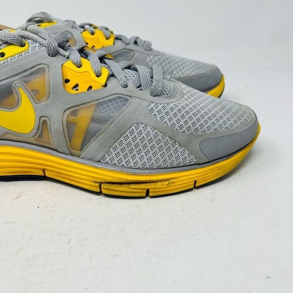 Nike Sneaker Livestrong Lunarlon Running Yellow Gray Mesh Womens Size 7.5 - Picture 7 of 10